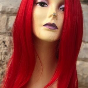 Red Hot Fire Engine Red Lacefront Wig